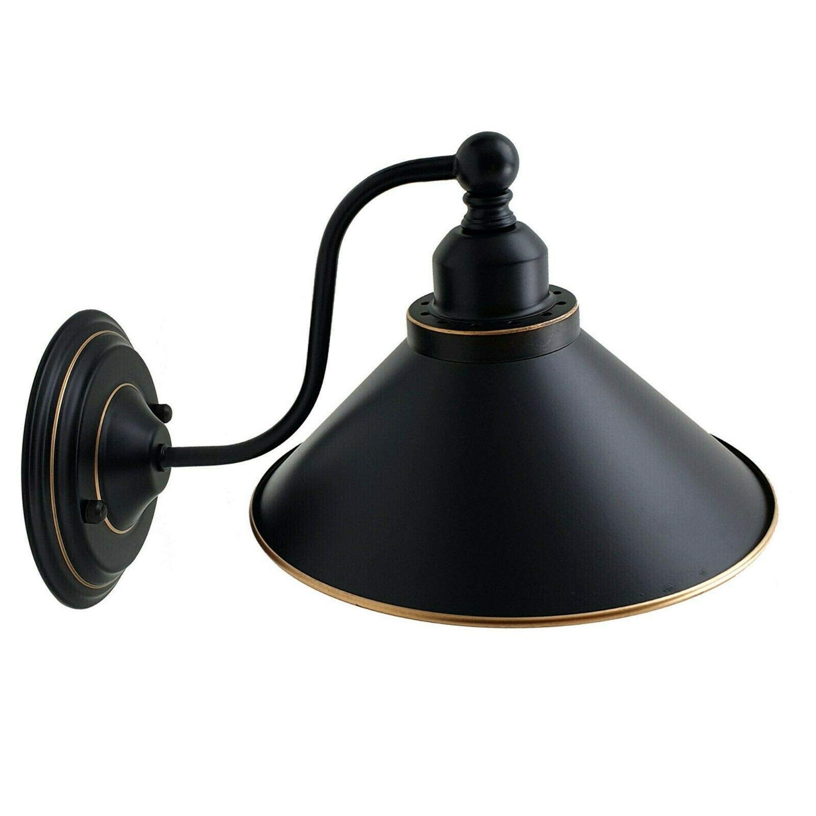 Industrial Retro Metal Wall Sconce E27 Holder, Vintage Style Light Fixture
