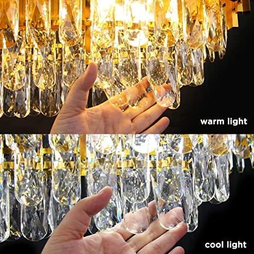 Luxury Modern Gold Crystal Chandelier for Living Room Dining Bedroom Lighting