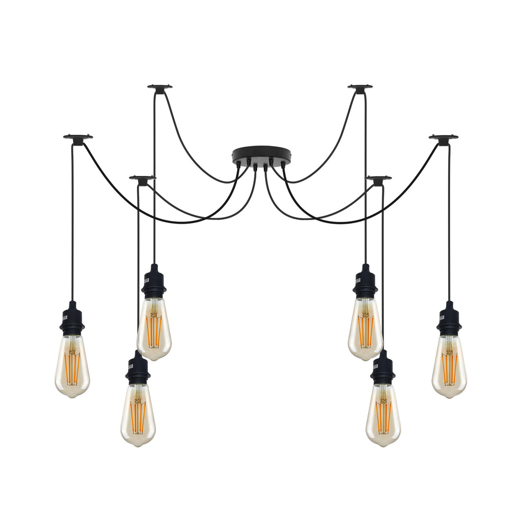 Industrial Vintage E27 Ceiling Chandelier Light ~6298