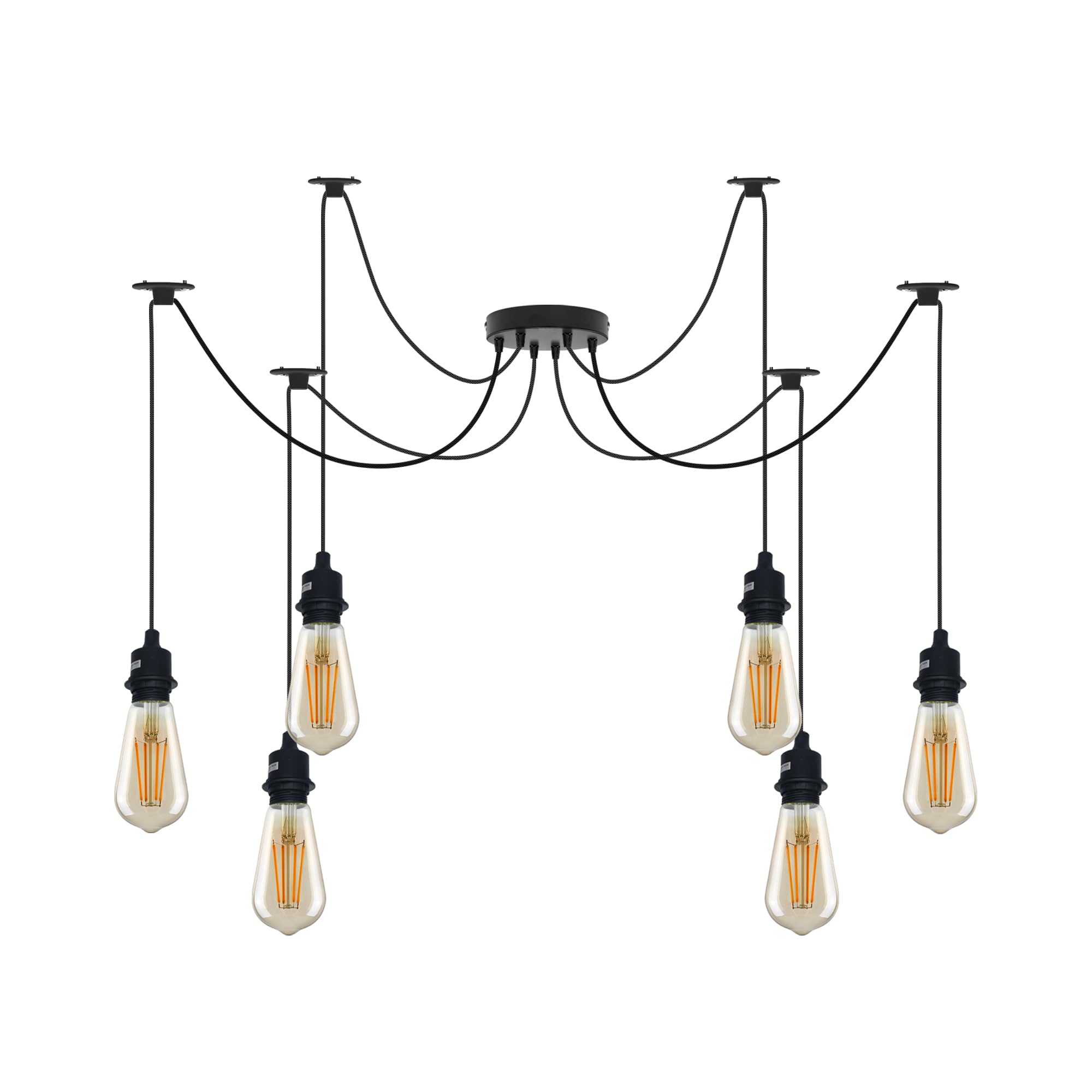 Industrial Vintage E27 Ceiling Chandelier Light ~6298