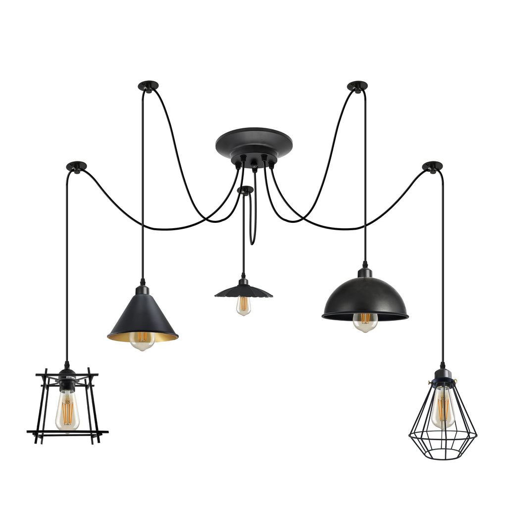 Adjustable Height Metal Cage Pendant Light ~6299