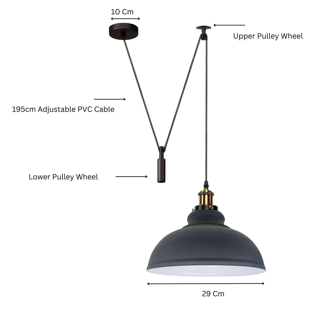 Industrial Metal Pendant Light Fixture ~6285