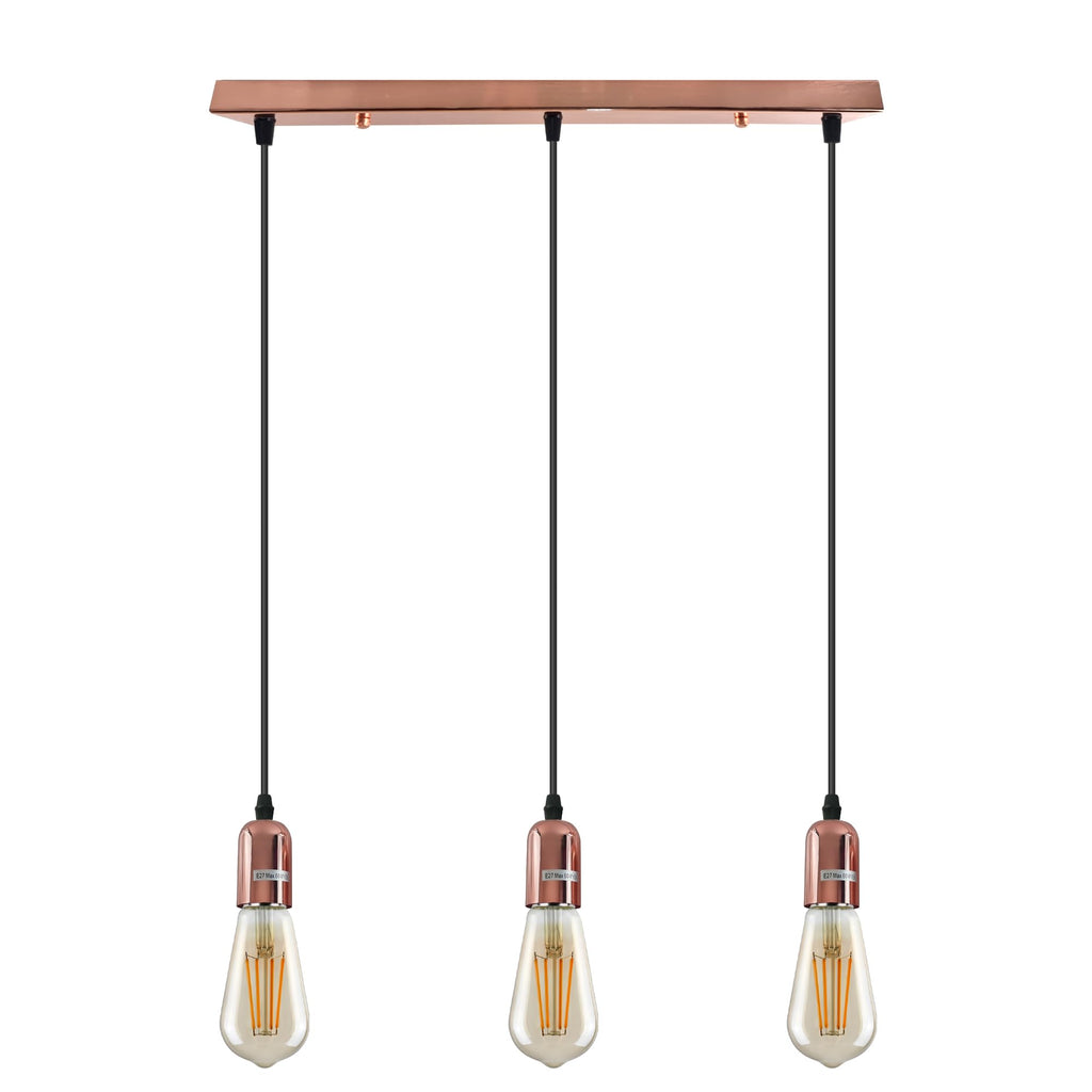 Industrial Metal Cluster Pendant Light Fixture, E27 Base, Retro Style Lighting
