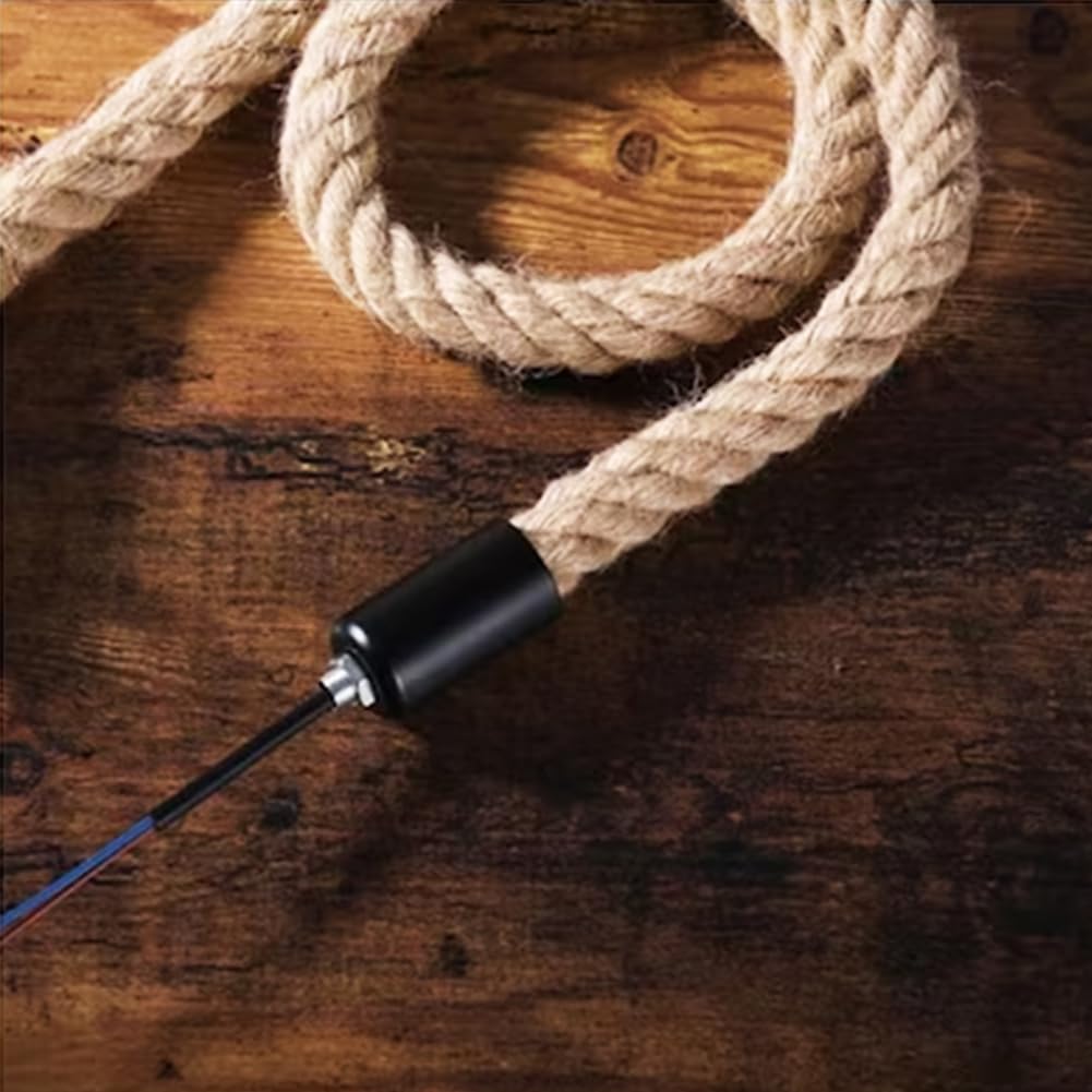 Ceiling Pendant Light Metal Hemp Rope Style ~6203