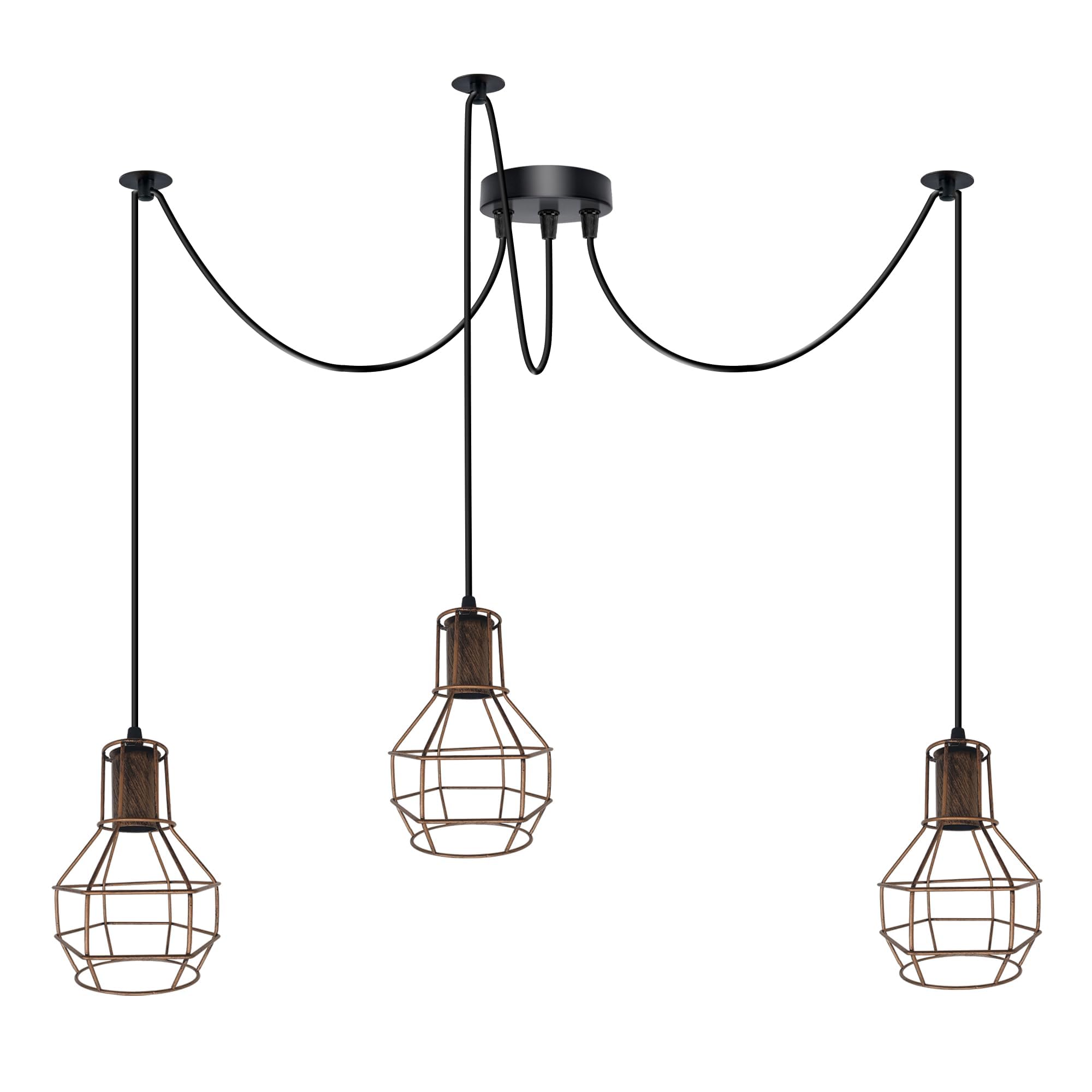 Modern Industrial Spider Pendant Chandelier Lighting Kit – Multi-Arm Ceiling Fixture