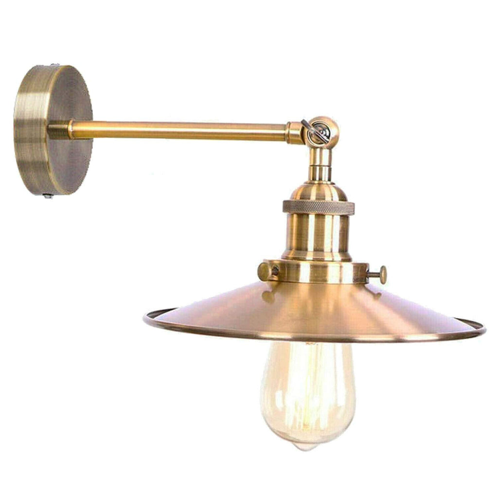 Vintage Industrial Metal Wall Sconce Light Fixture, Dimmable E27 Bulb Compatible
