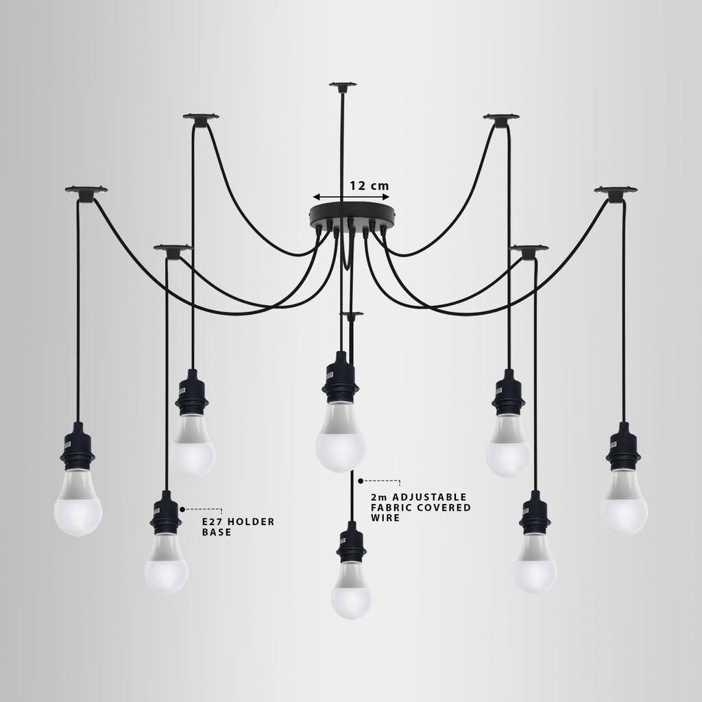 Industrial Vintage E27 Ceiling Chandelier Light ~6298