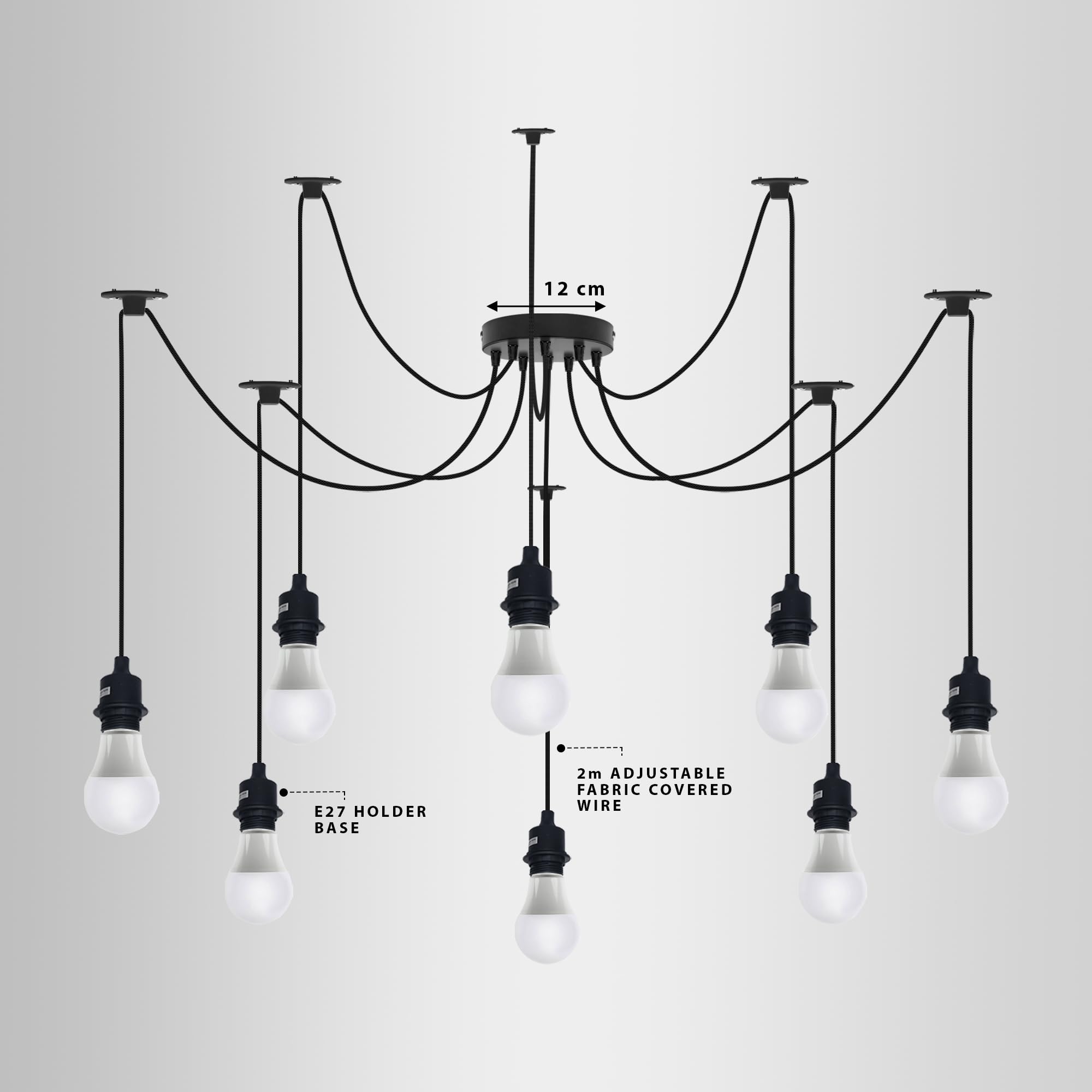 Industrial Vintage E27 Ceiling Chandelier Light ~6298