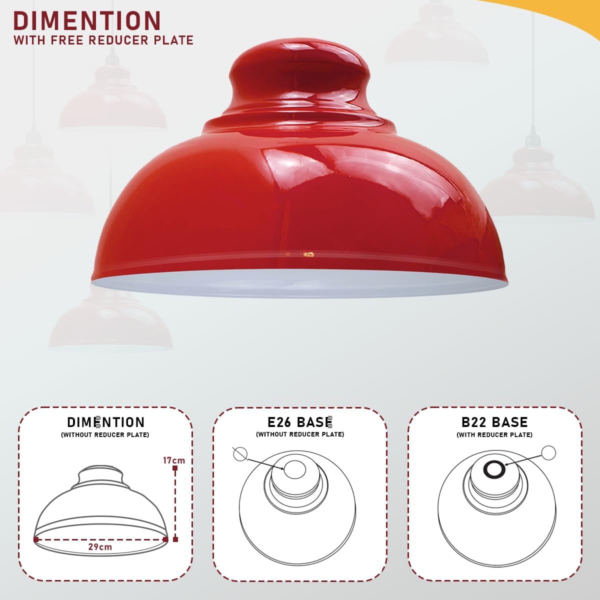 Curvy Dome Pendant Lighting & Ceiling Light Shade ~6159