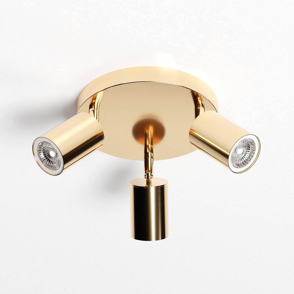 Stylish 3-Light GU10 Ceiling Spotlight: Adjustable Directional Track Lighting Fixture