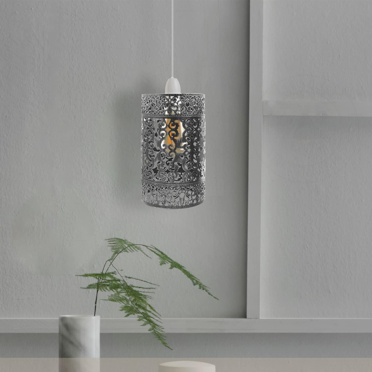 Modern Metal Drum Easy Fit Ceiling Pendant Lamp Shade for Table Lights