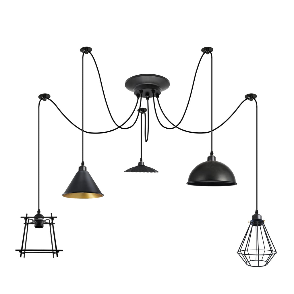 Adjustable Height Metal Cage Pendant Light ~6299