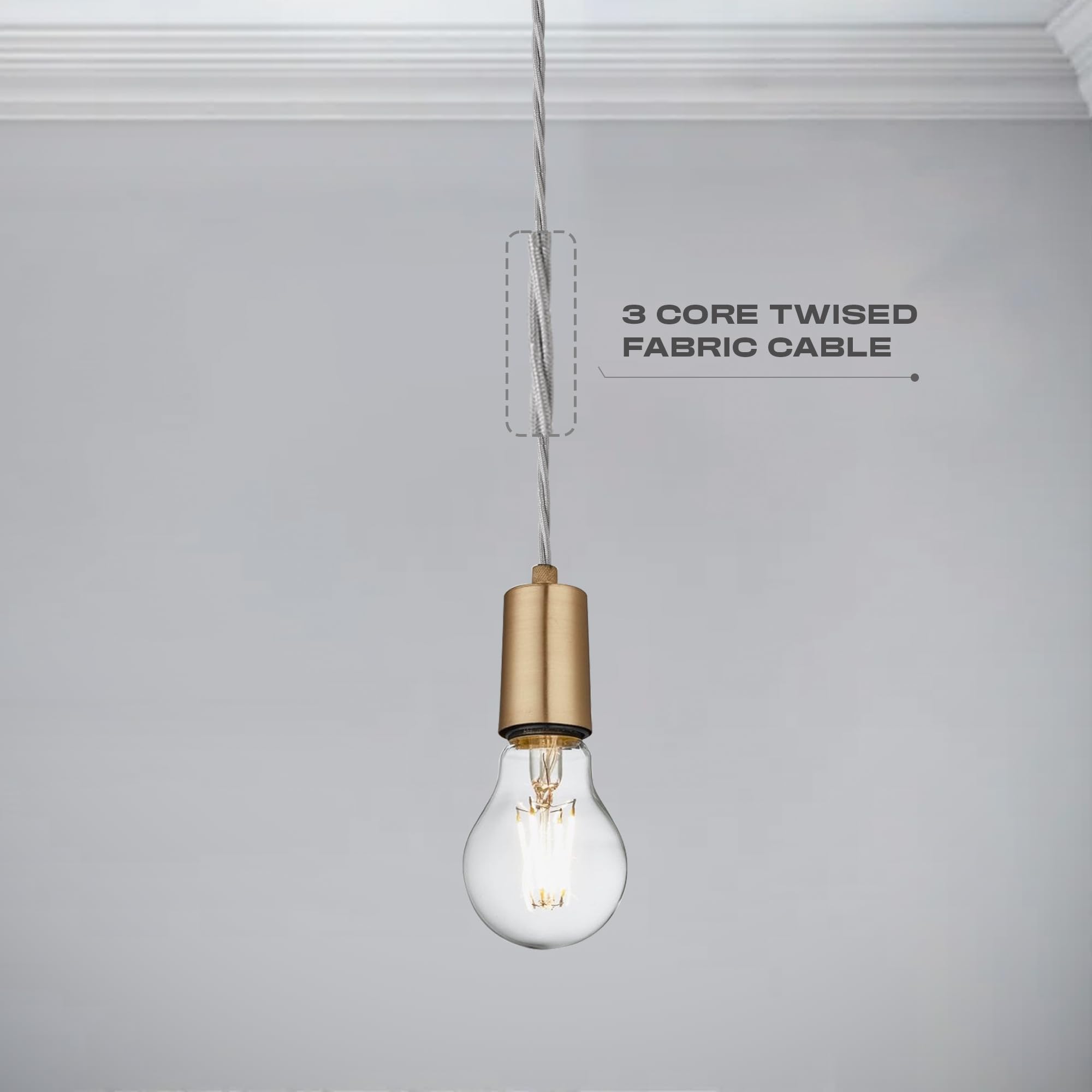 Electrical Cable 3 Core Braided Cord