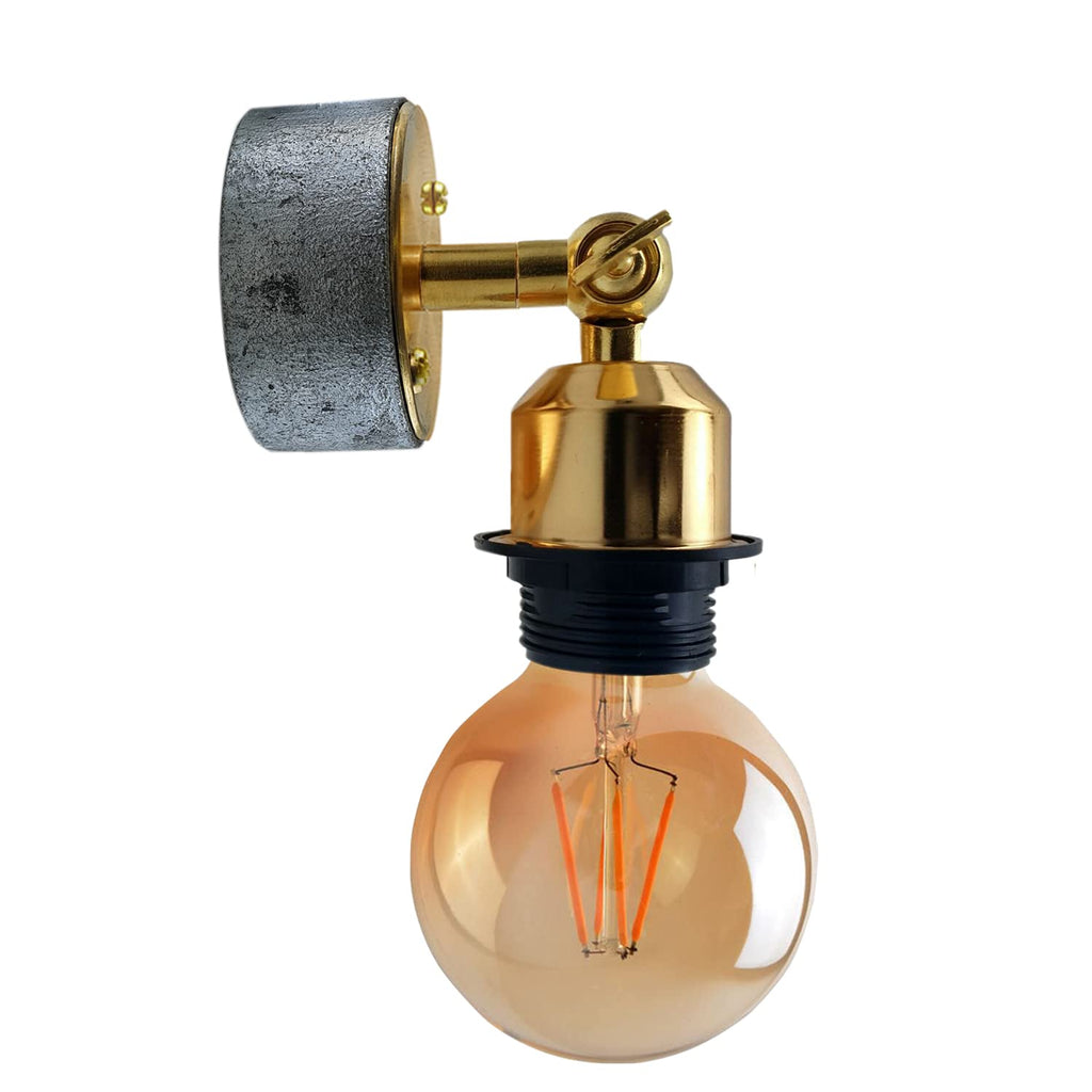 Industrial Vintage Steampunk Wall Sconce Light Fixture - Galvanized Metal Edison Style