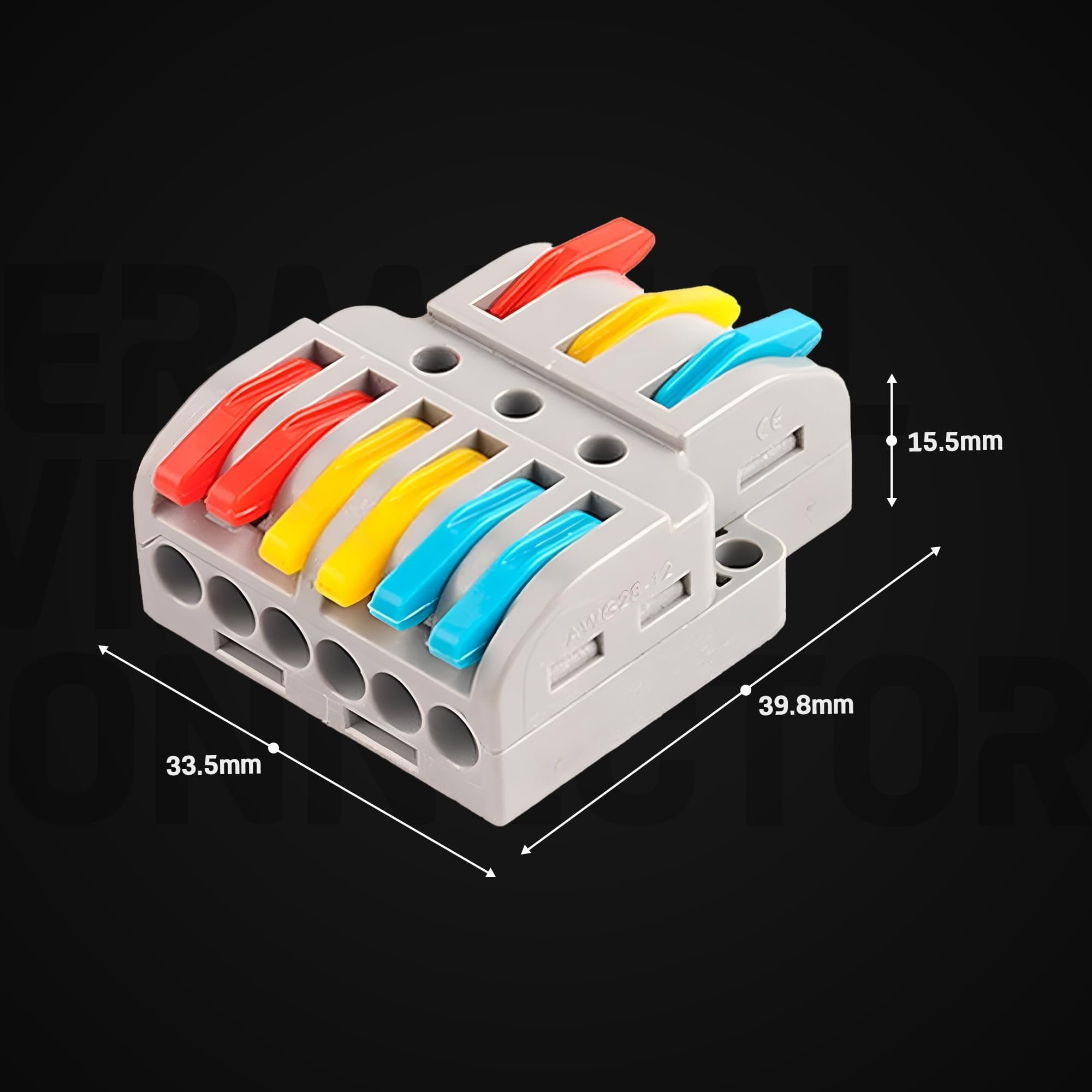 3-Port Lever-Nut Quick Splicing Compact Wire Connectors Terminal Block
