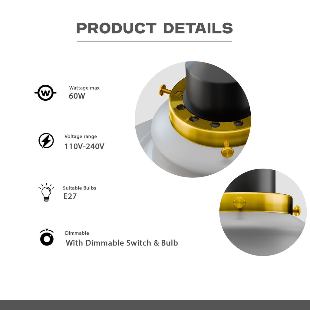 E27 Semi Flush Mount Lighting ~6167