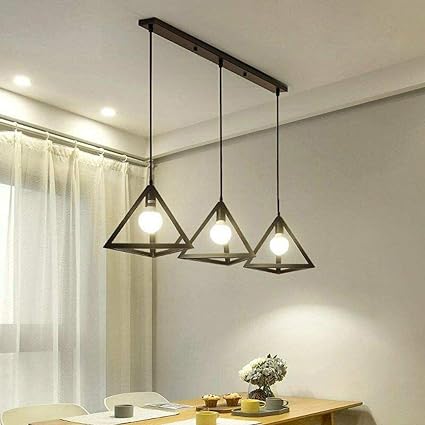 Industrial Black Metal Loft Style Pendant Light Shade 3-Head E27 Fitting