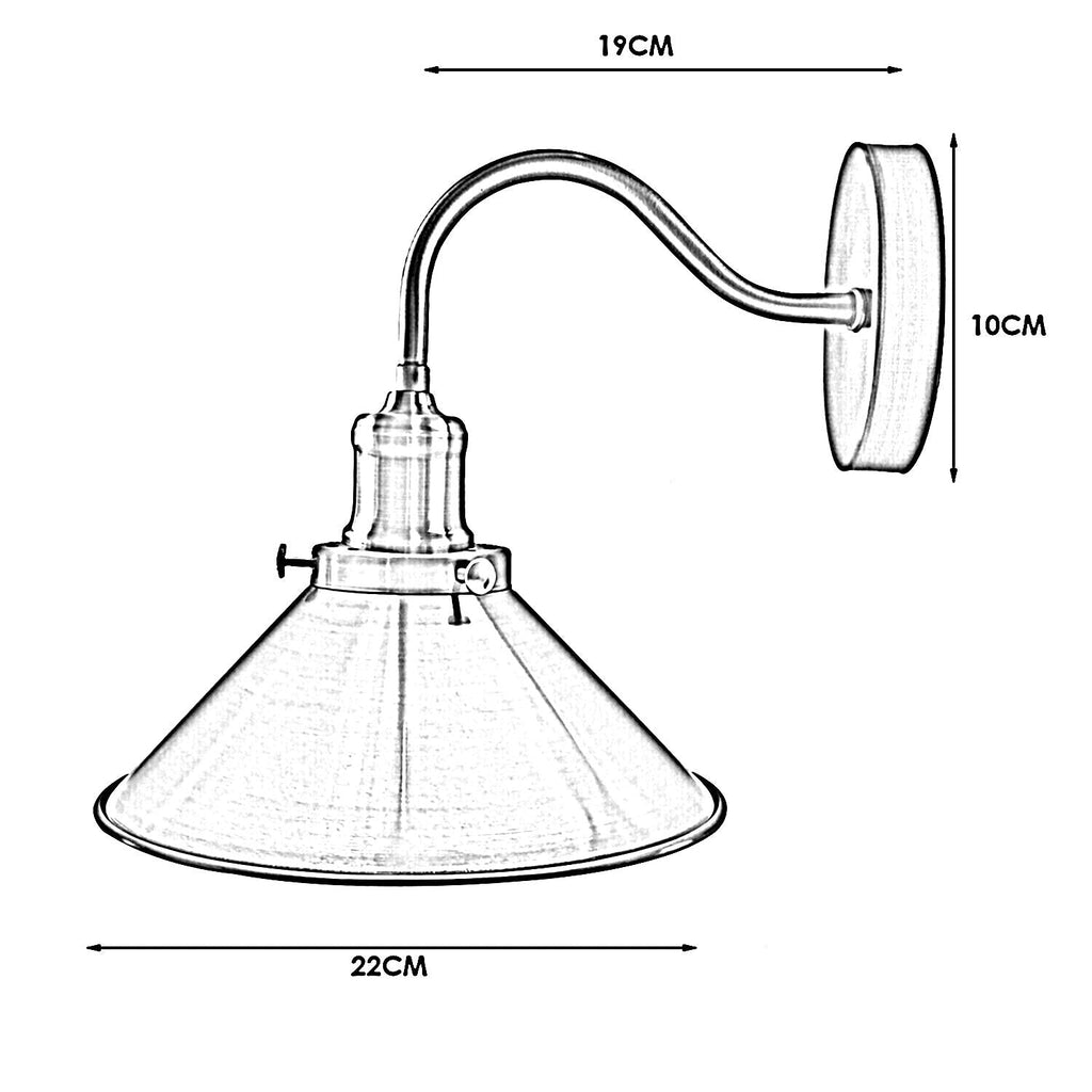 Swan Neck Metal Wall Light E27 ~6224