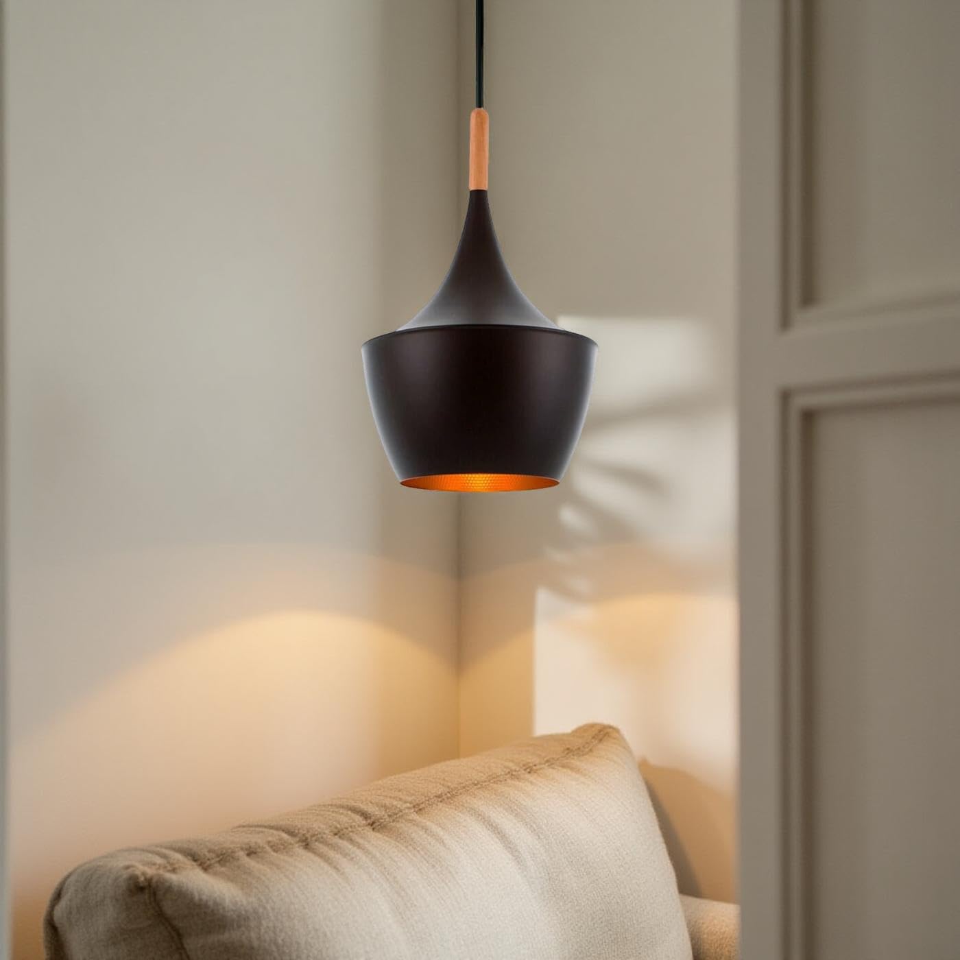 Modern Black Gold 3-Light Adjustable Cluster Pendant Ceiling Light Fixture