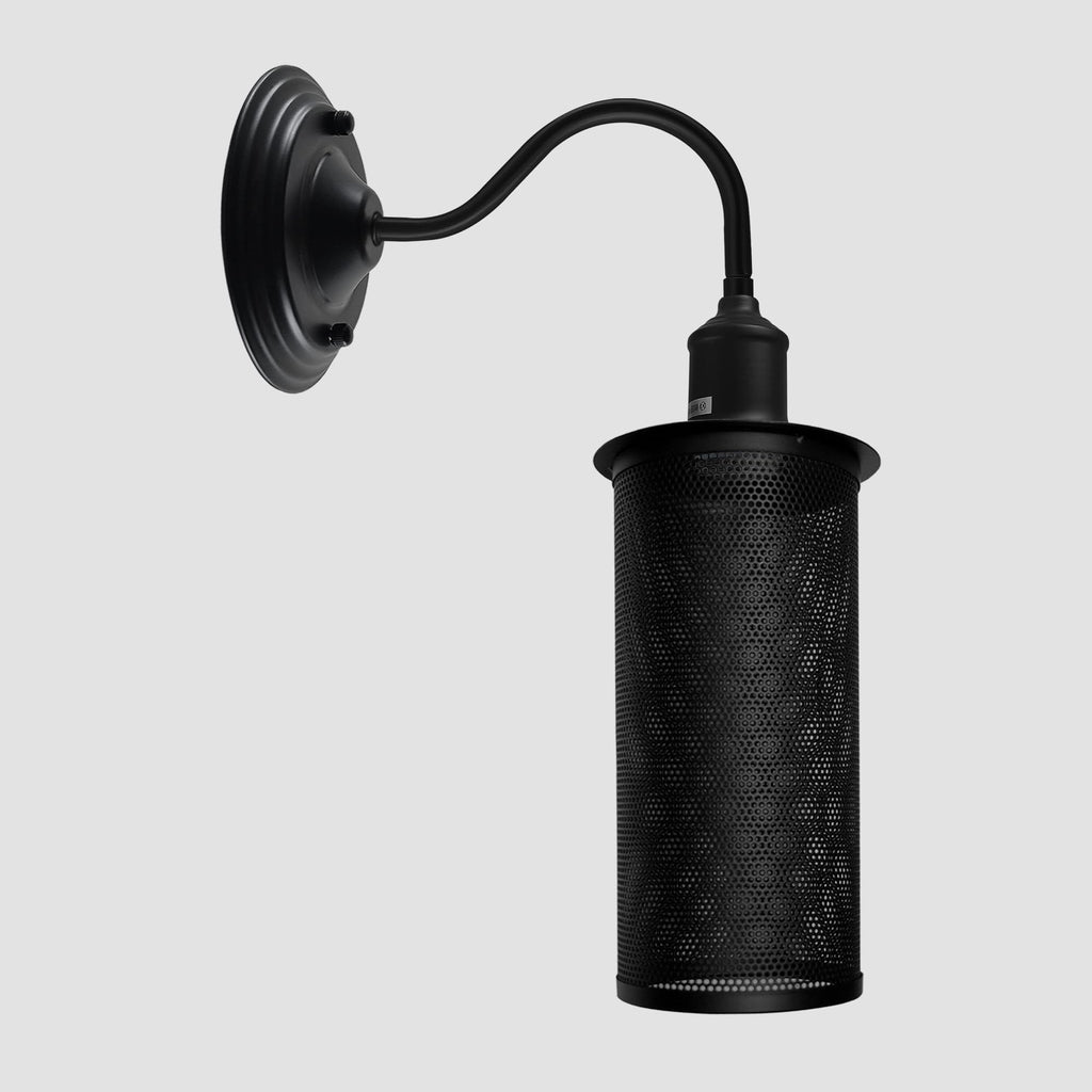 Industrial Vintage Metal Dome Shade Wall Sconce Light with Adjustable Swan Neck