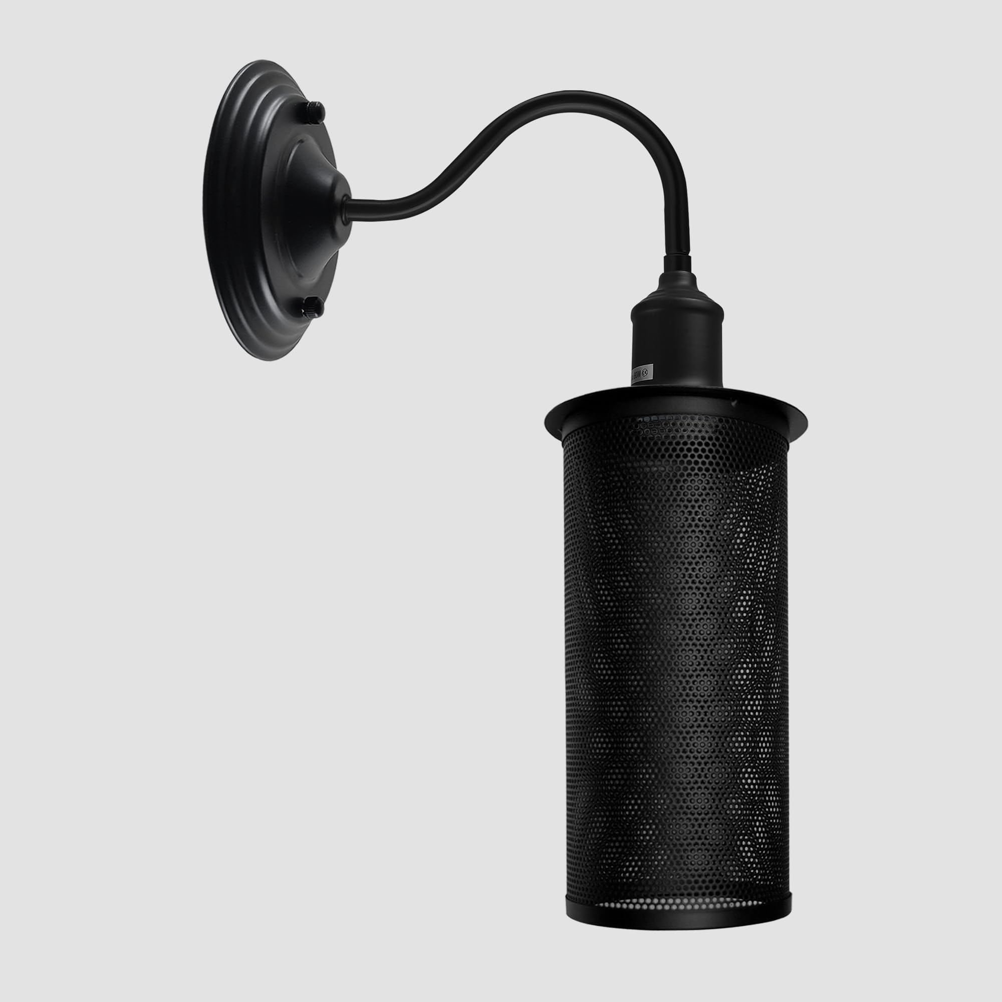 Industrial Vintage Metal Dome Shade Wall Sconce Light with Adjustable Swan Neck