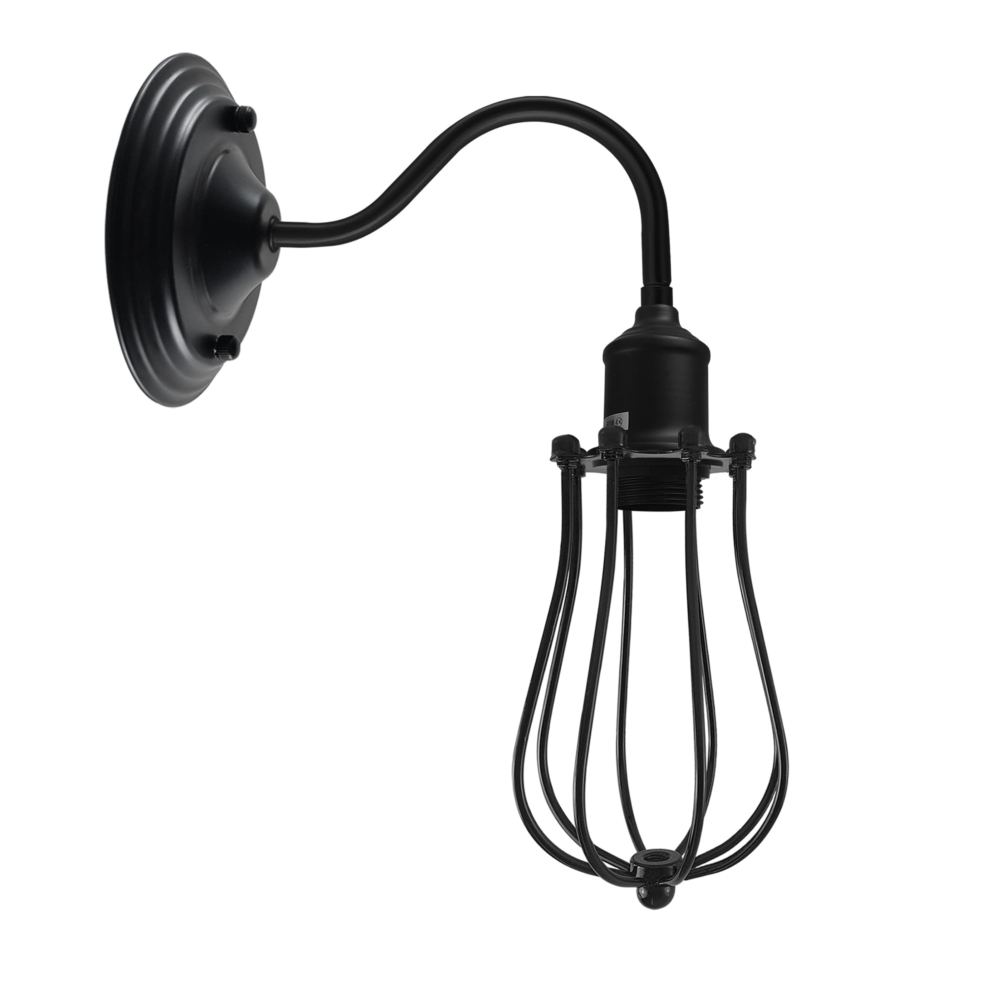 Industrial Vintage Metal Dome Shade Wall Sconce Light with Adjustable Swan Neck