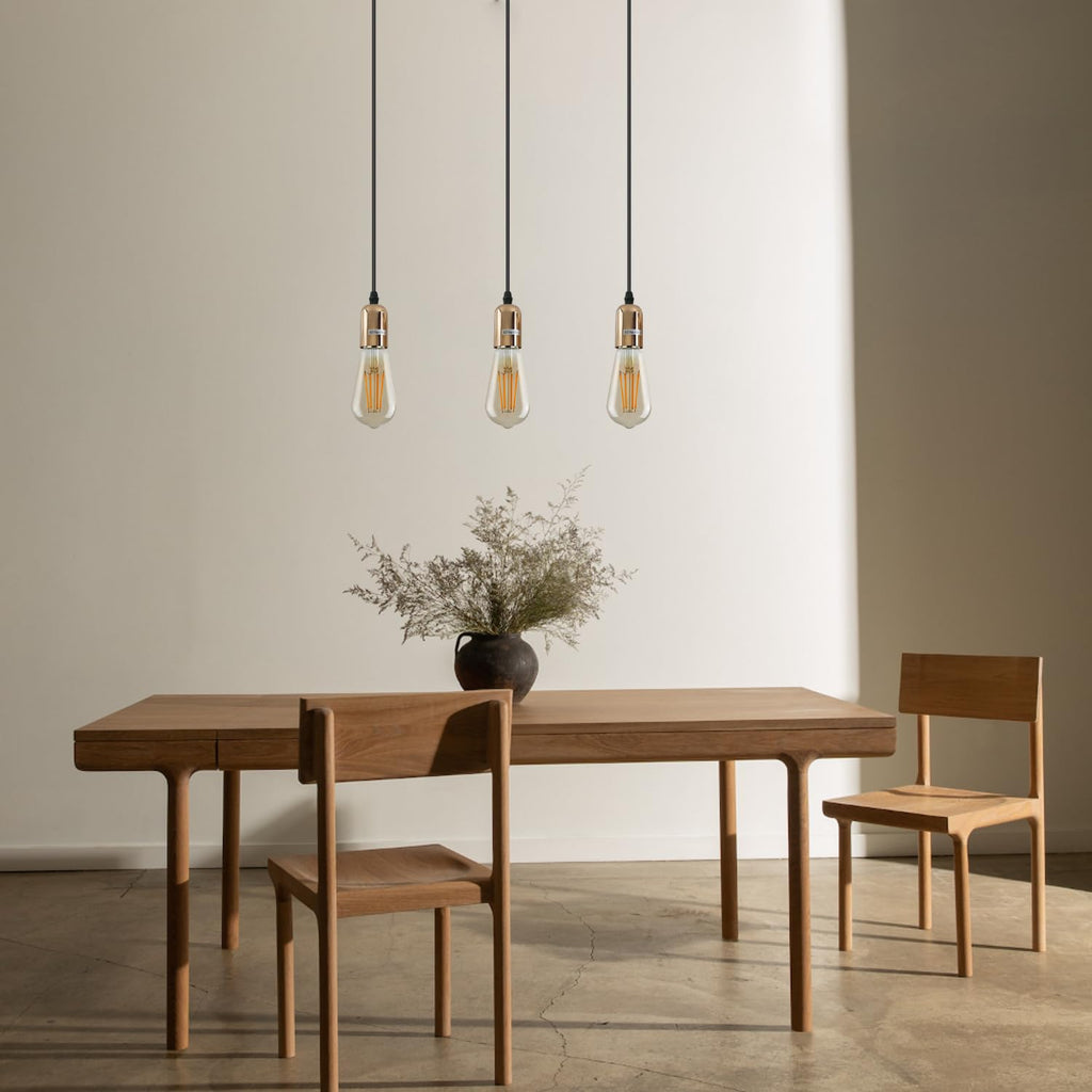 Industrial Metal Cluster Pendant Light Fixture, E27 Base, Retro Style Lighting