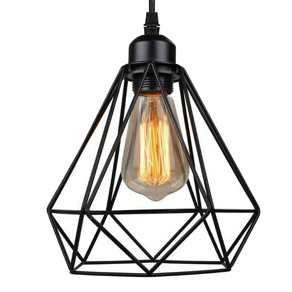 Adjustable Industrial Black Metal 3-Light E27 Dimmable Pendant Ceiling Light