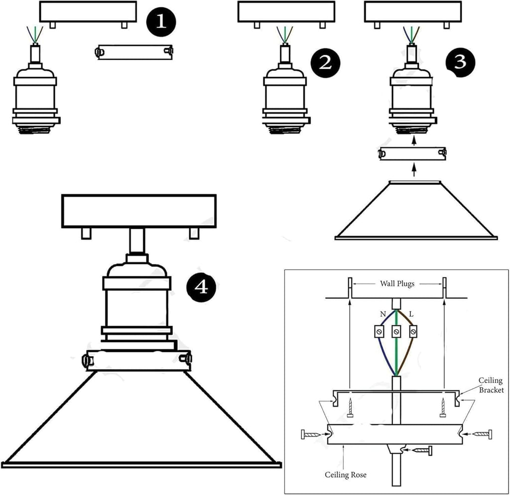 2 Pack Flush Mount Ceiling Light Lighting ~6259