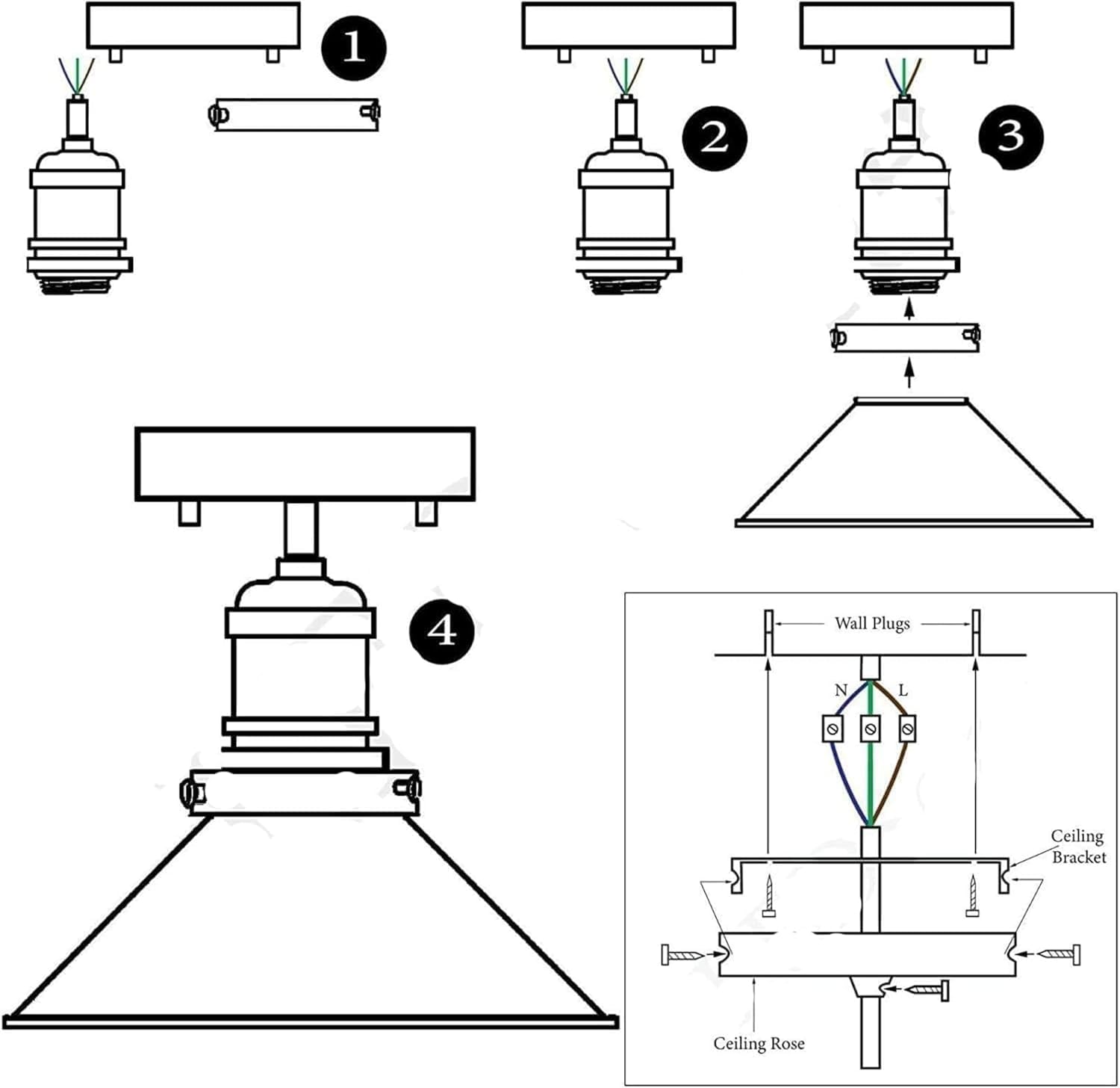 2 Pack Flush Mount Ceiling Light Lighting ~6259
