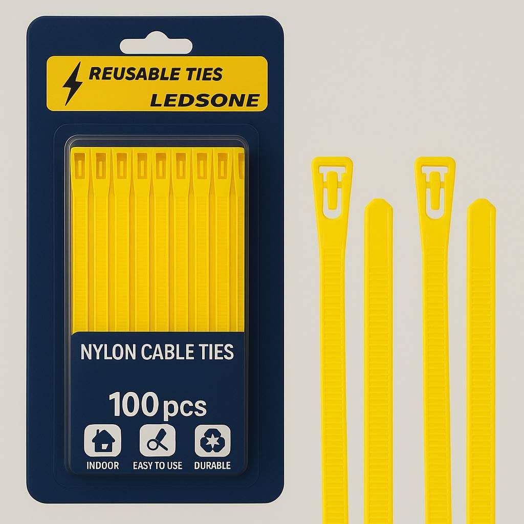 Heavy Duty Reusable Cable Ties: Hook & Loop Fastener for Organization