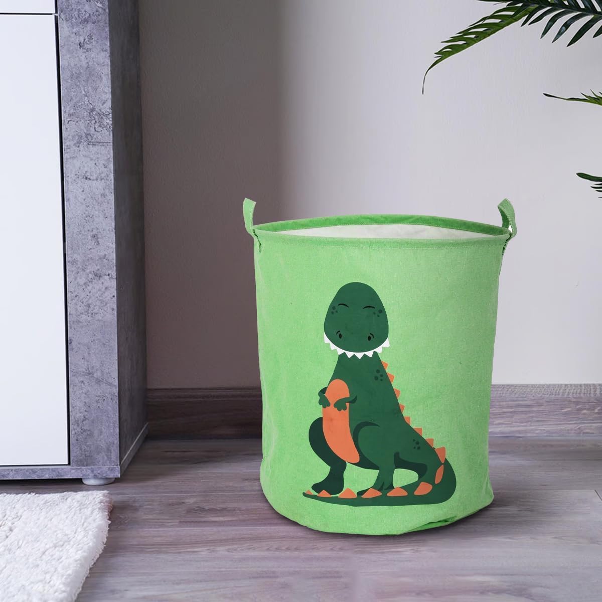 2-Pack Kids Foldable Cotton Laundry Basket for Nursery Storage