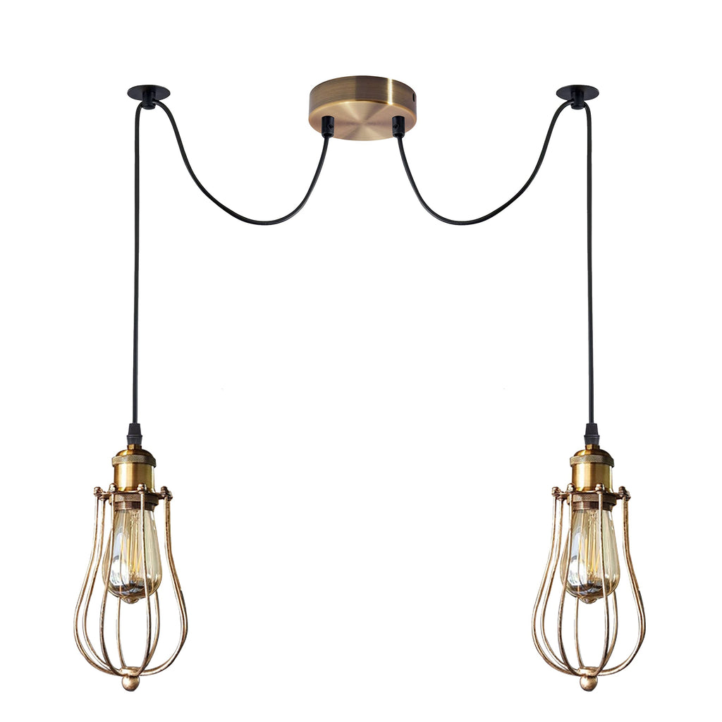 Industrial Modern Copper Finish Adjustable Pendant Light Fixture for Kitchen Home