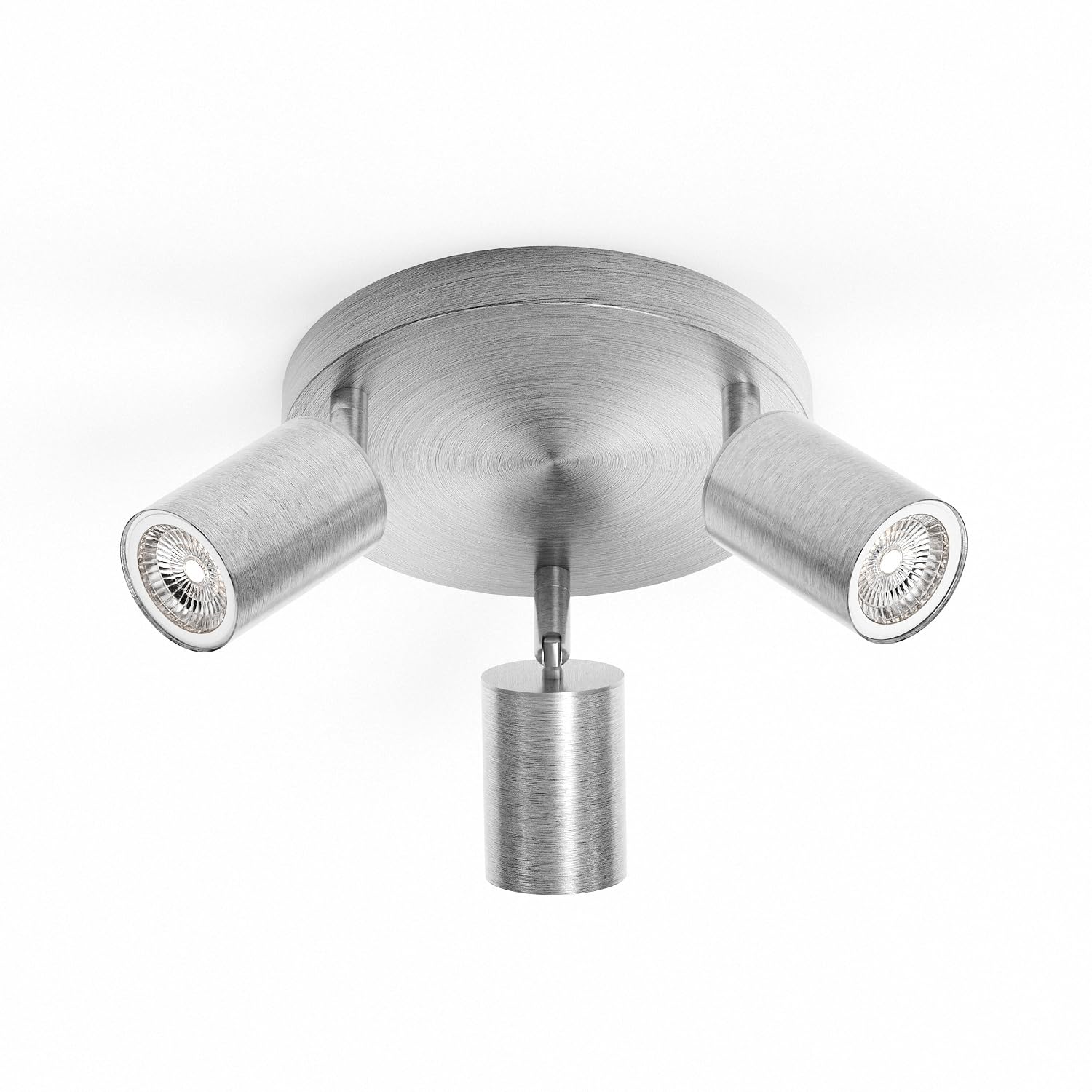 Stylish 3-Light GU10 Ceiling Spotlight: Adjustable Directional Track Lighting Fixture