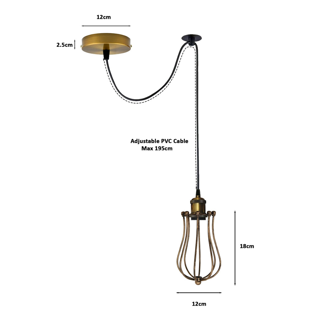 Industrial Modern Copper Pendant Light Fixture ~6303