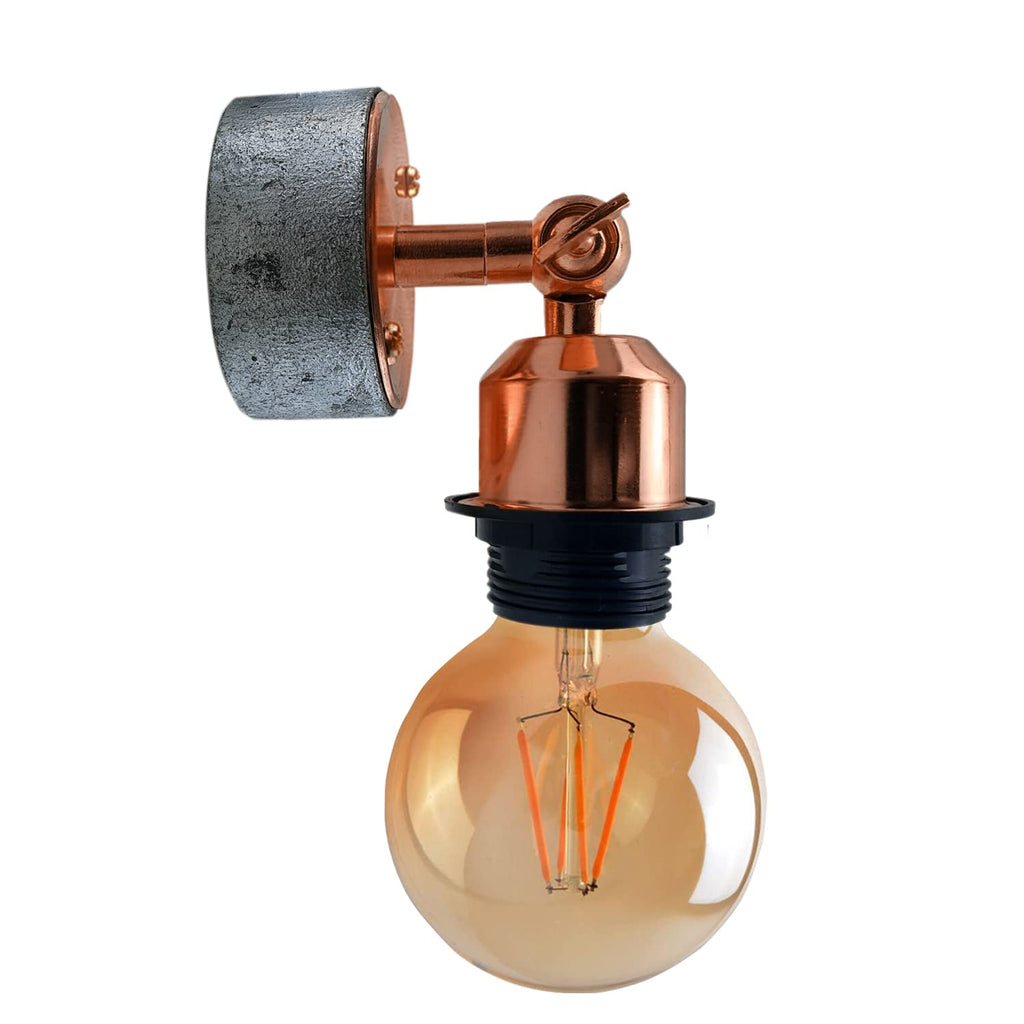 Industrial Vintage Steampunk Wall Sconce Light Fixture - Galvanized Metal Edison Style