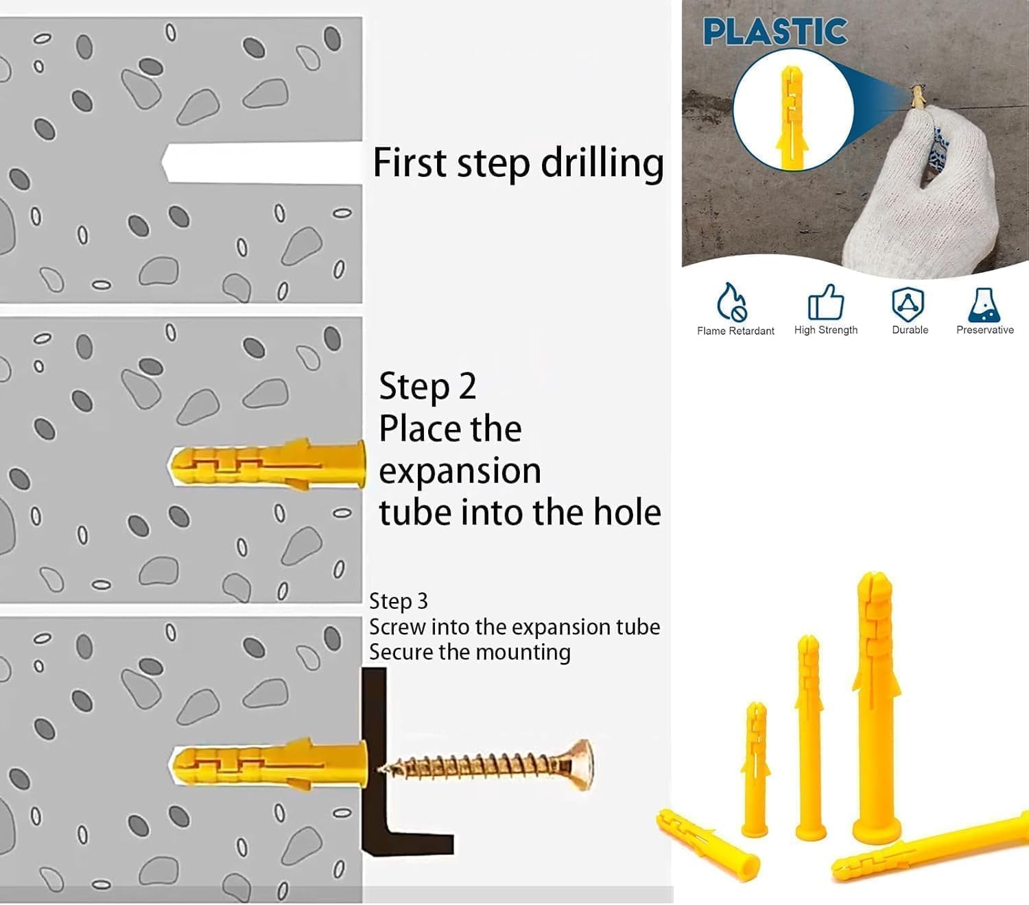 Heavy Duty Raw plug Fasteners for Masonry Fixings ~6331