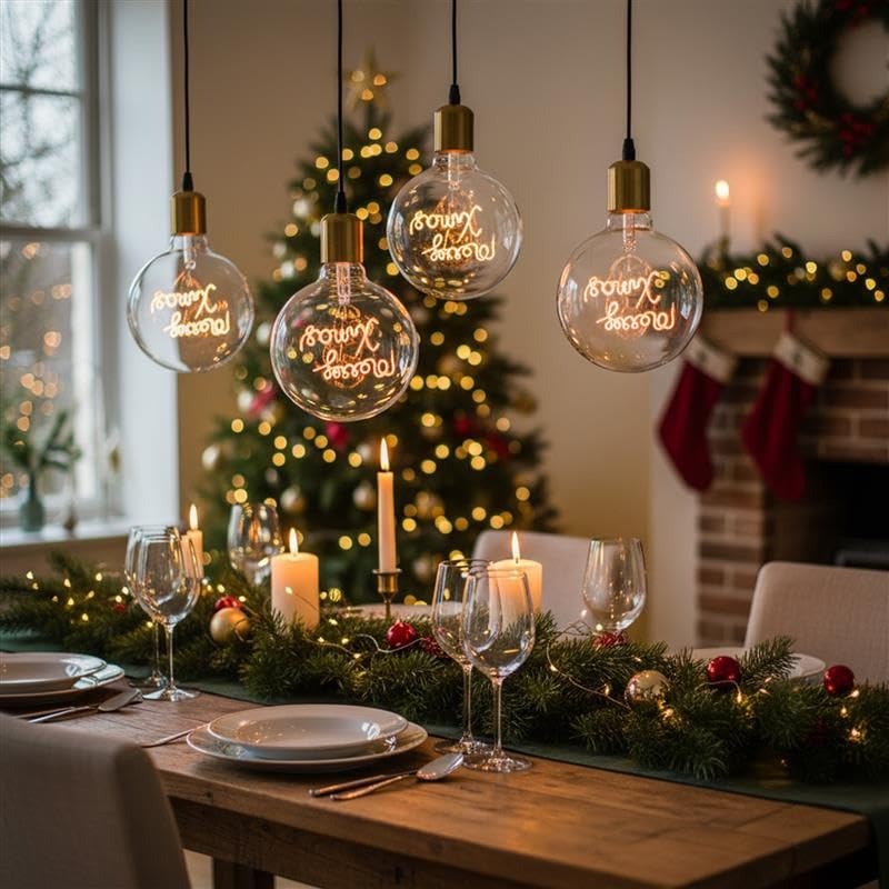 LED Vintage Edison G125 Globe Christmas Decorative Light Bulb E27 Screw Base