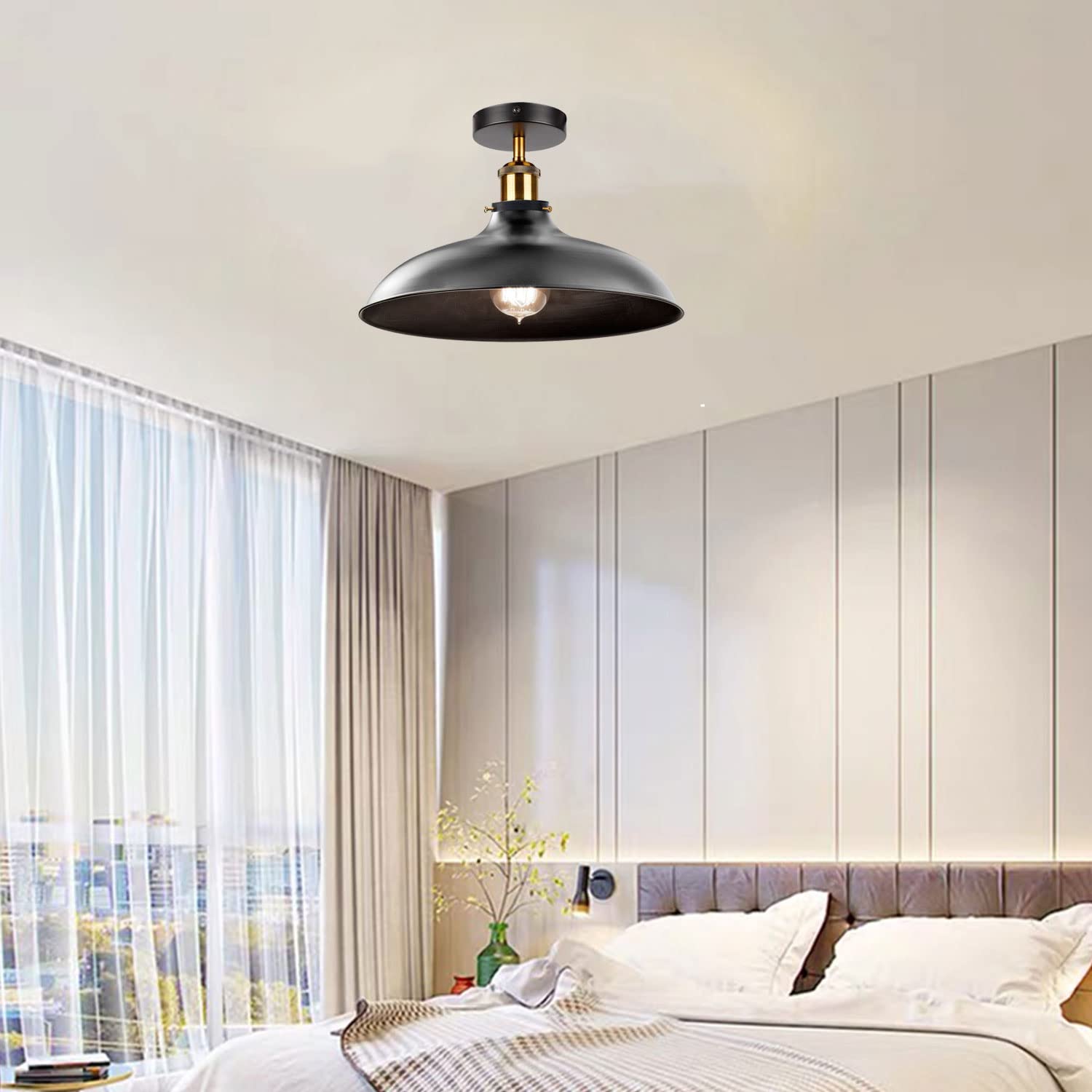 Industrial Style LED Ceiling Light Fixture