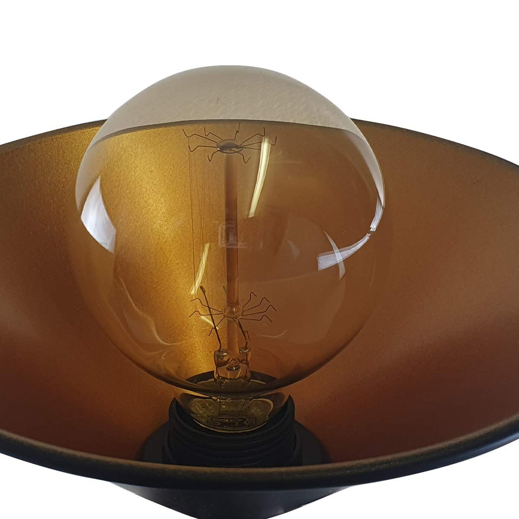 Industrial Retro Pipe Ceiling Light Fixture, Vintage B22 Bayonet Socket