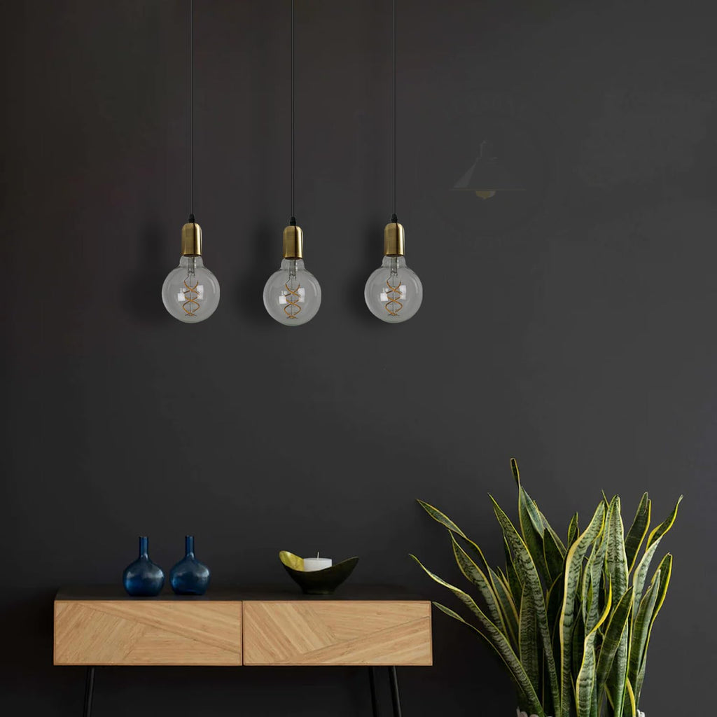 Industrial Metal Cluster Pendant Light Fixture, E27 Base, Retro Style Lighting