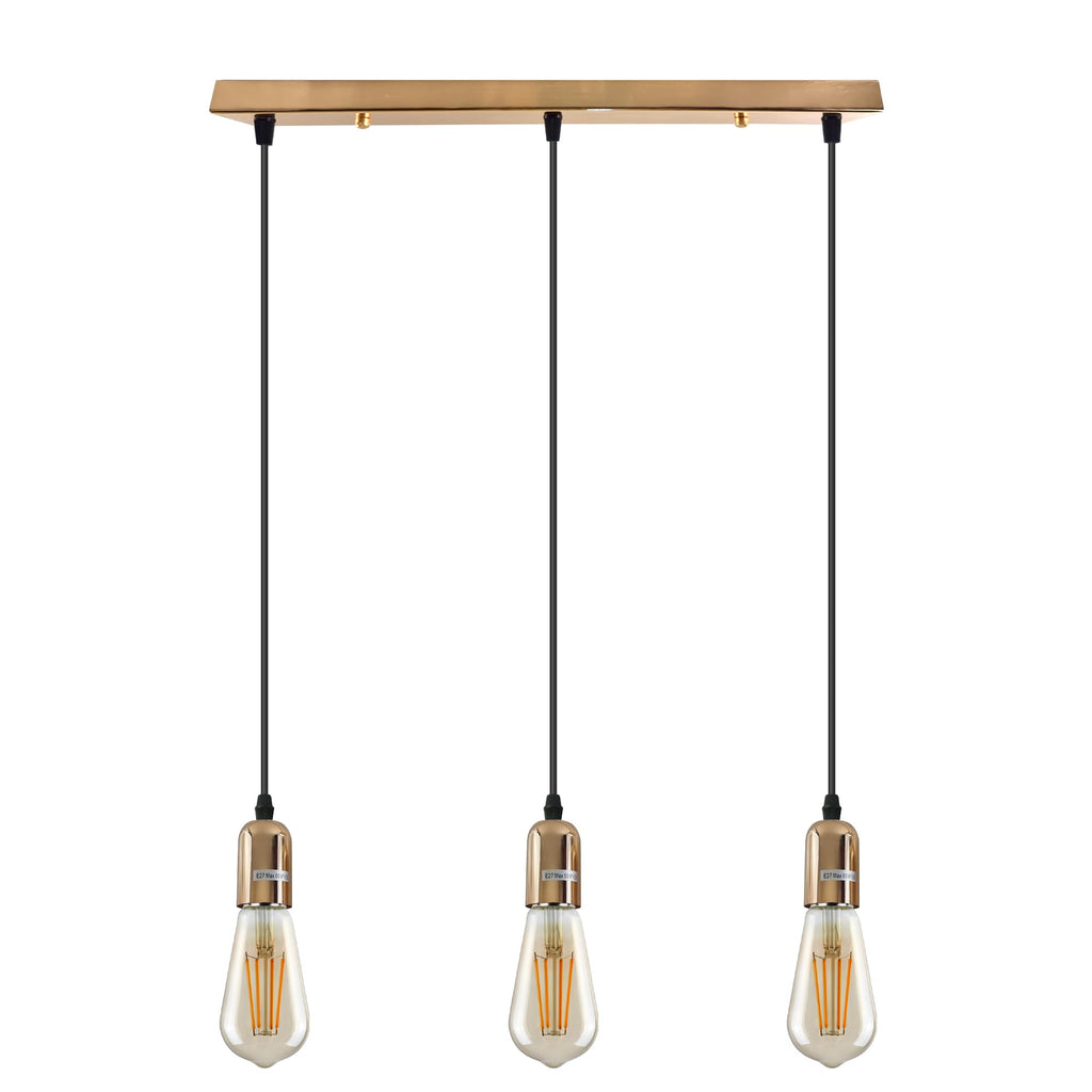 Industrial Metal Cluster Pendant Light Fixture, E27 Base, Retro Style Lighting