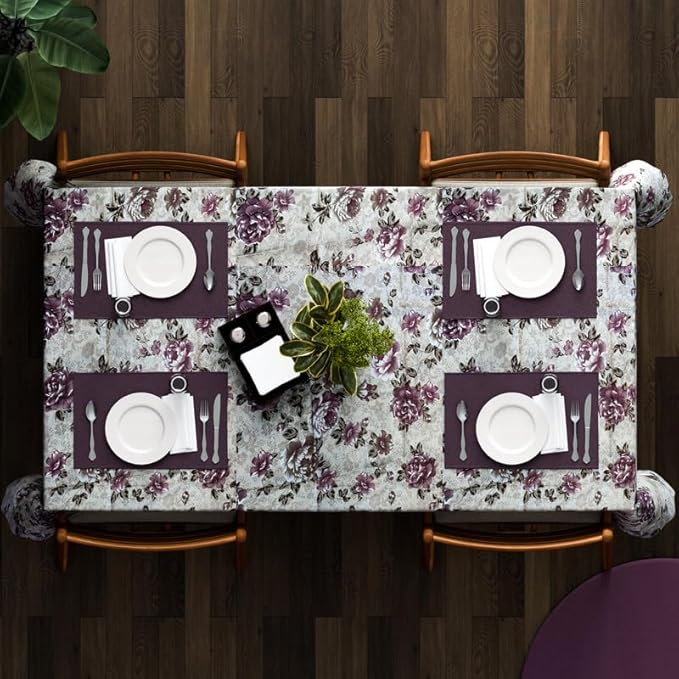 Modern Rectangular Printed Polyester Tablecloth for Dining & Decor, 59x43 Inches