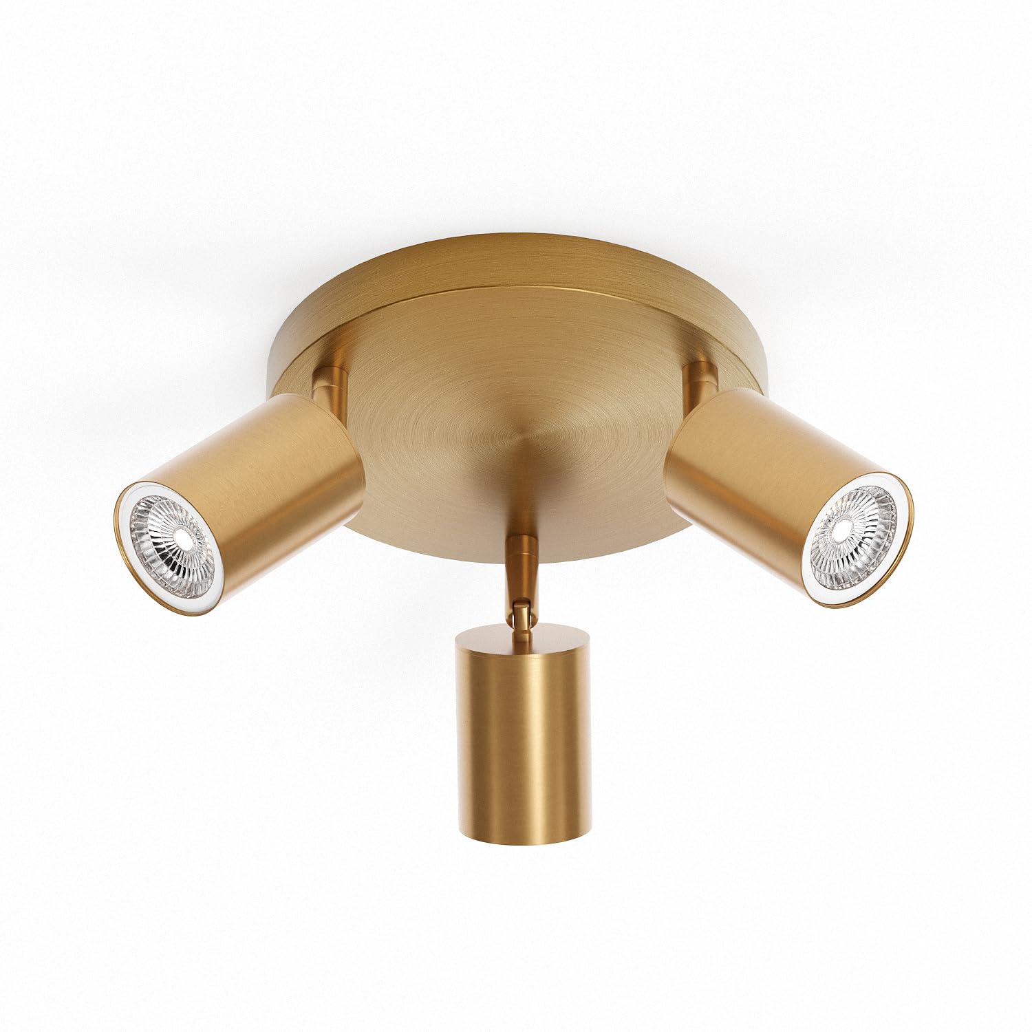 Stylish 3-Light GU10 Ceiling Spotlight: Adjustable Directional Track Lighting Fixture