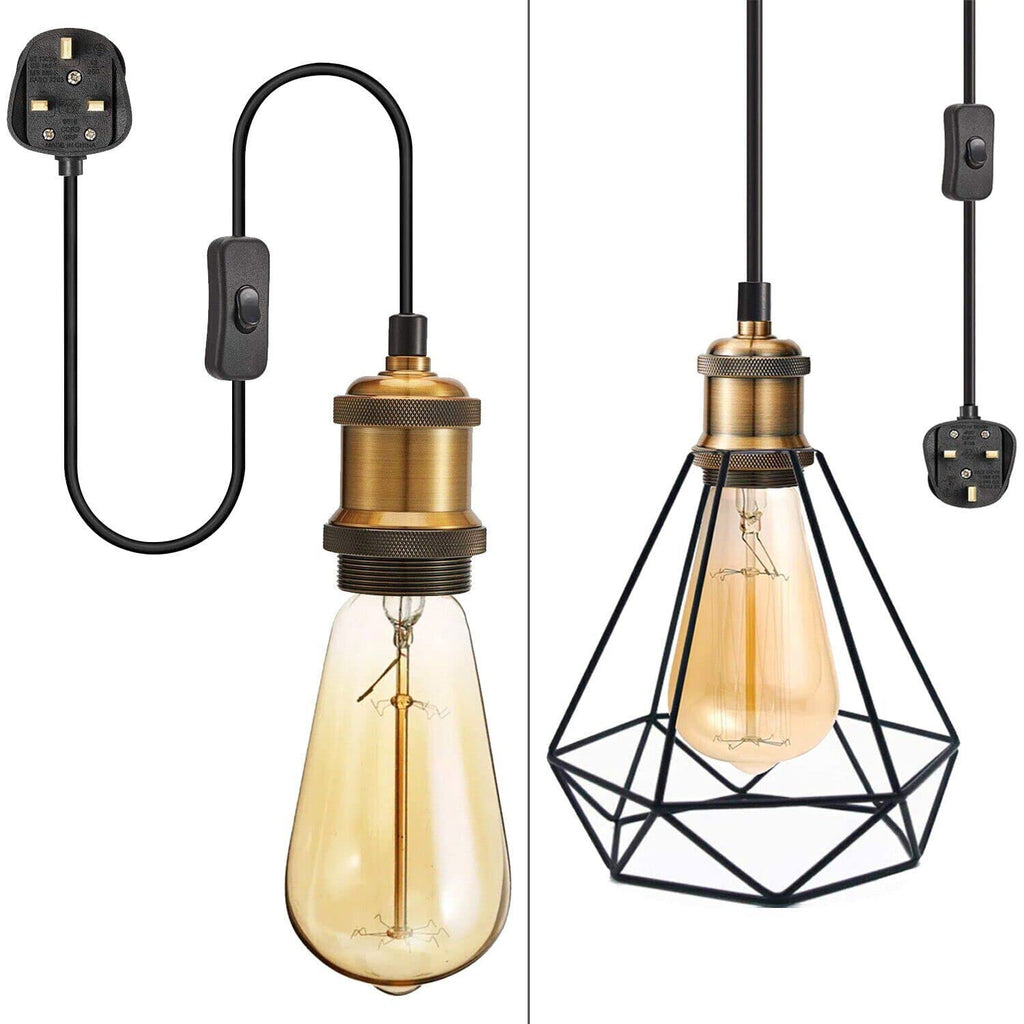 4m Plug in Pendant Light with Switch ~6221