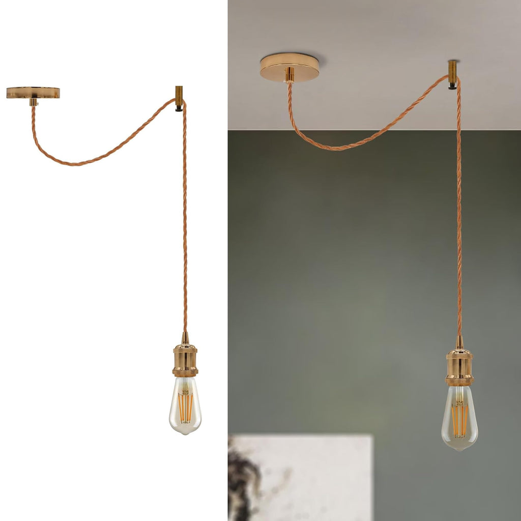 Industrial Vintage Spider Design Ceiling Hanging Pendant Light Kit E27 Socket Adjustable Cable