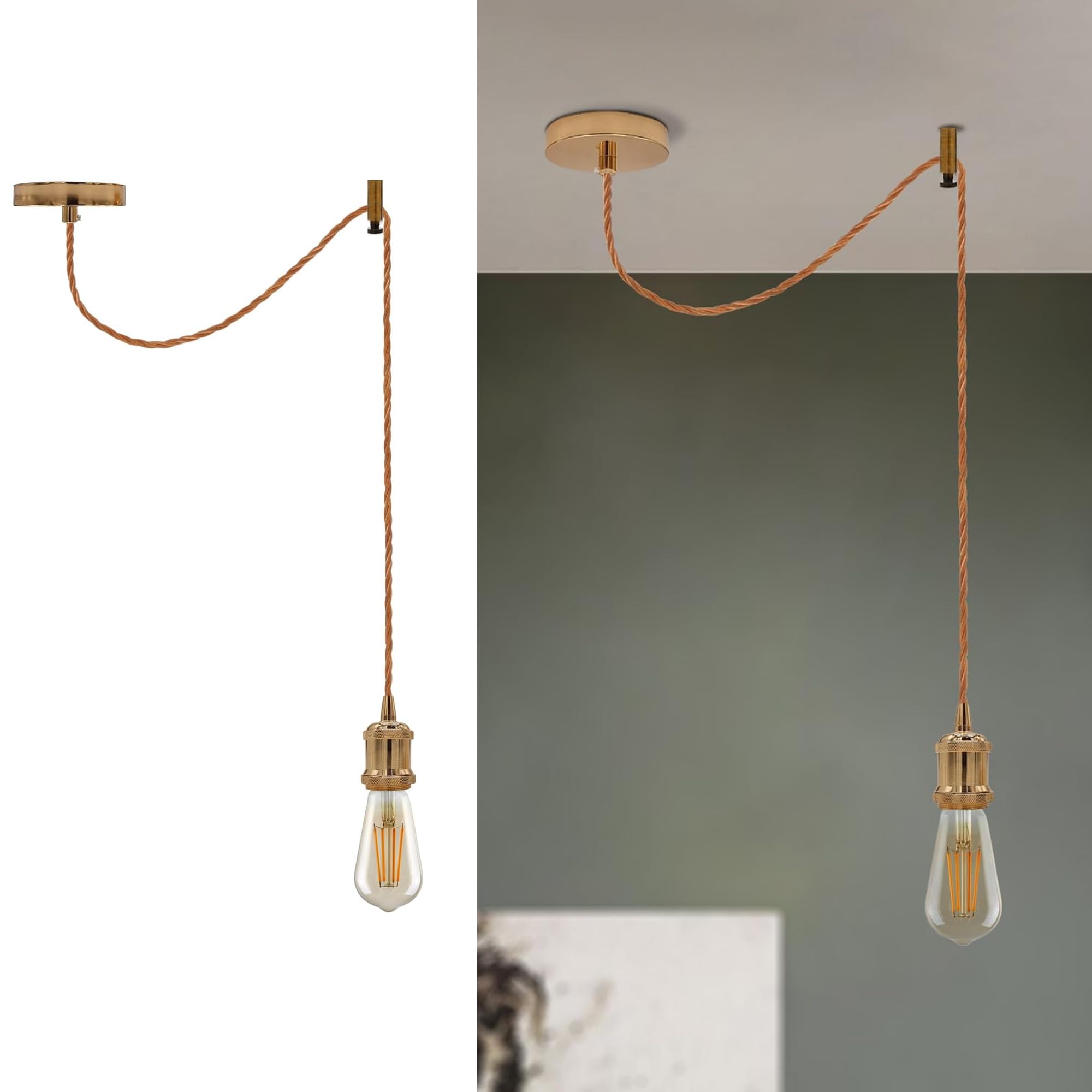 Industrial Vintage Ceiling Hanging Lighting Kit~6386