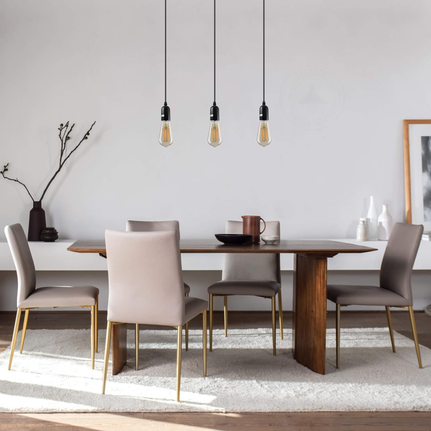Industrial Metal Cluster Pendant Light Fixture, E27 Base, Retro Style Lighting
