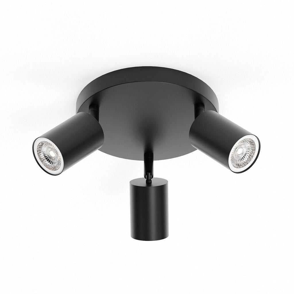 Stylish 3-Light GU10 Ceiling Spotlight: Adjustable Directional Track Lighting Fixture