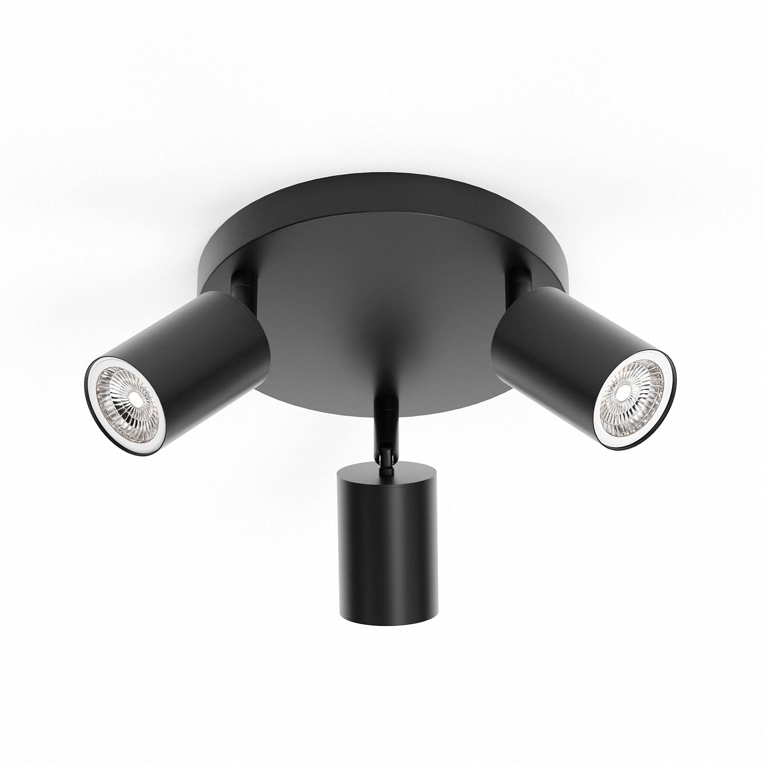 Stylish 3-Light GU10 Ceiling Spotlight: Adjustable Directional Track Lighting Fixture